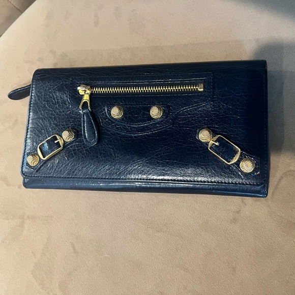 Balenciaga navy long wallet - Picture 1 of 5